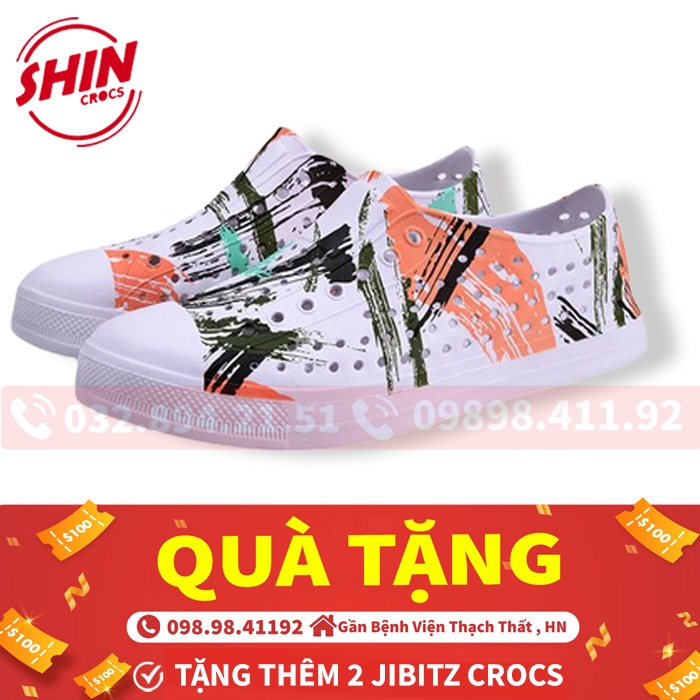 Giày native💖FREESHIP💖giày native họa tiết vệt sơn relax SHINNATIVE19 tặng thêm 2 sticker native