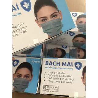 Khẩu Trang Y Tế Kháng Khuẩn Bạch Mai 4 lớp