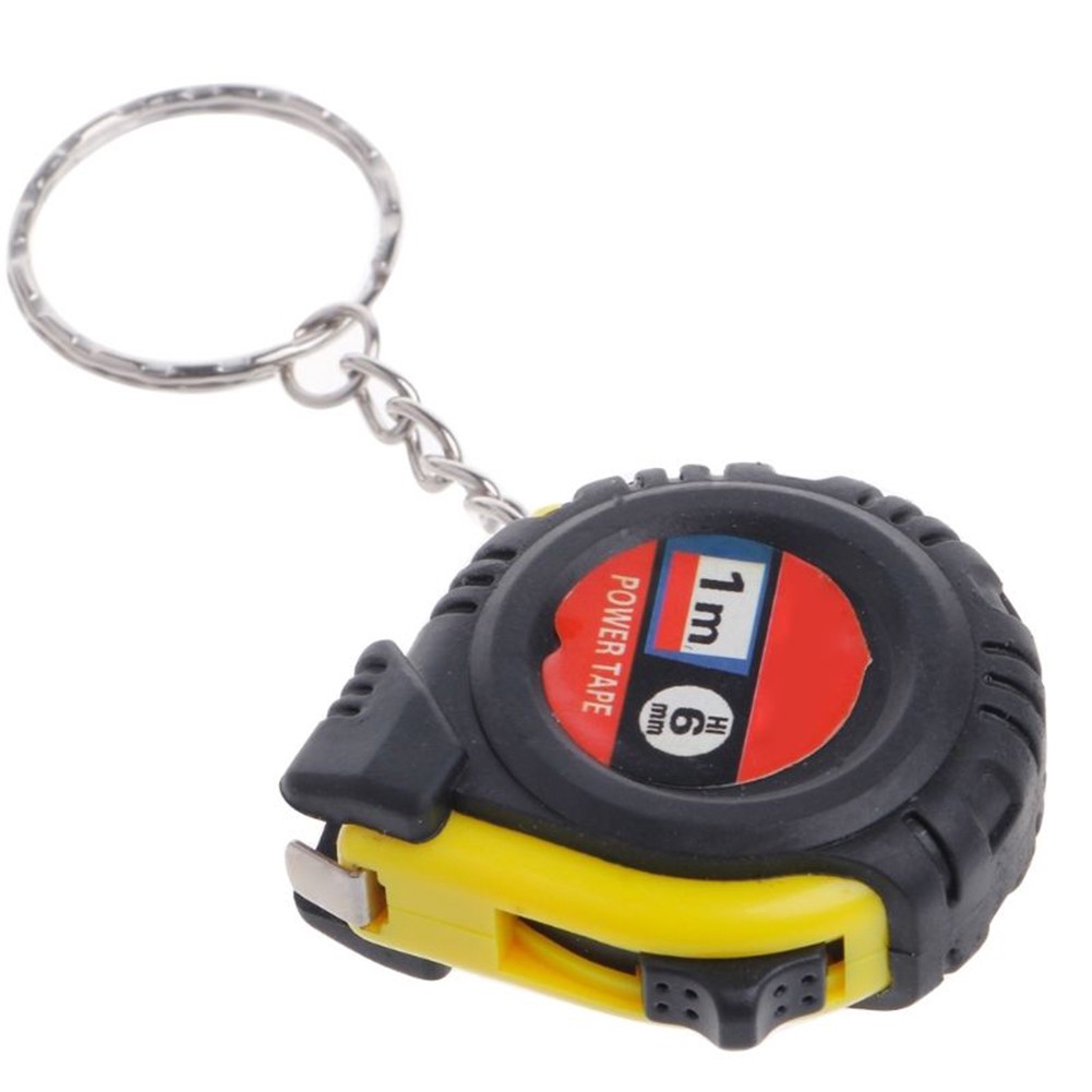 Thước dây thép 1m mini bỏ túi thu gọn được có móc chìa khóa tiện dụng P23