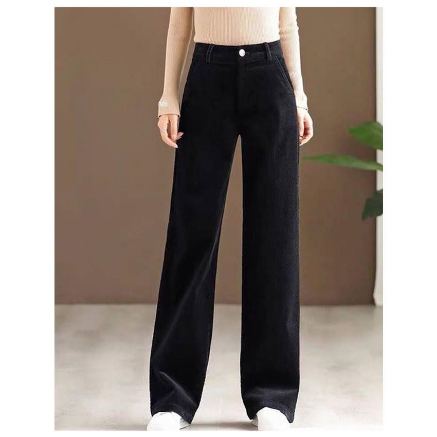 Quần Ống Rộng Nữ Có Khóa Kéo Siêu Hot Chất Nhung Tăm, Quần Ống Suông Culottes Nữ Sành Điệu, Chân Dài Tôn Dáng, Giftylady | BigBuy360 - bigbuy360.vn