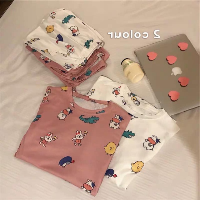Bộ ngủ trắng / hồng (3% phí shopee)