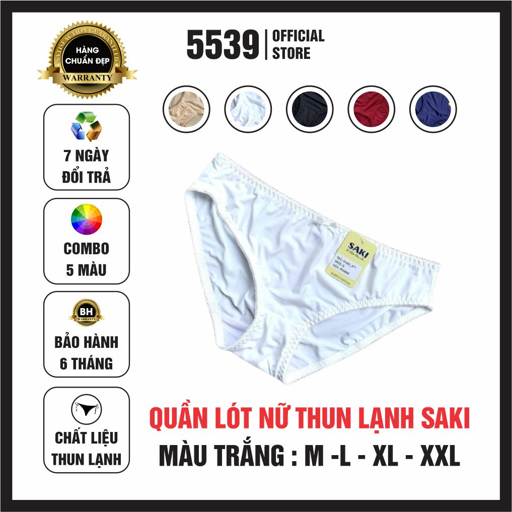 Quần lót nữ thun lạnh trơn bóng cao cấp Saki nhiều màu co giản tốt mặc thoải mái dễ phối đồ  - Shop 5539