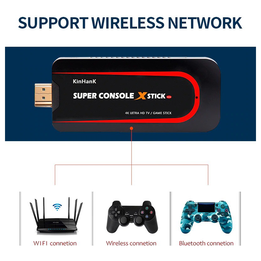 Vũ Trụ Game 50.000 TròMáy Chơi Game Console X Stick hỗ trợ Android TV Box HDMI Hỗ trợ chơi PSP / N64 / DC / PS1