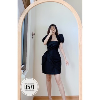 Bigsize Đầm tafta xoắn D571