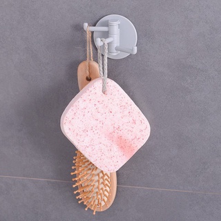 Plastic Sticky Hook Household Seamless Paste 3-branch Rotating Hook Multifunctional Hook Bathroom Wall Towel Hook