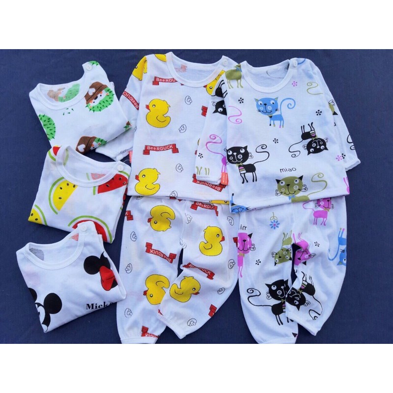 Combo 25  bo dài tay cotton cho bé