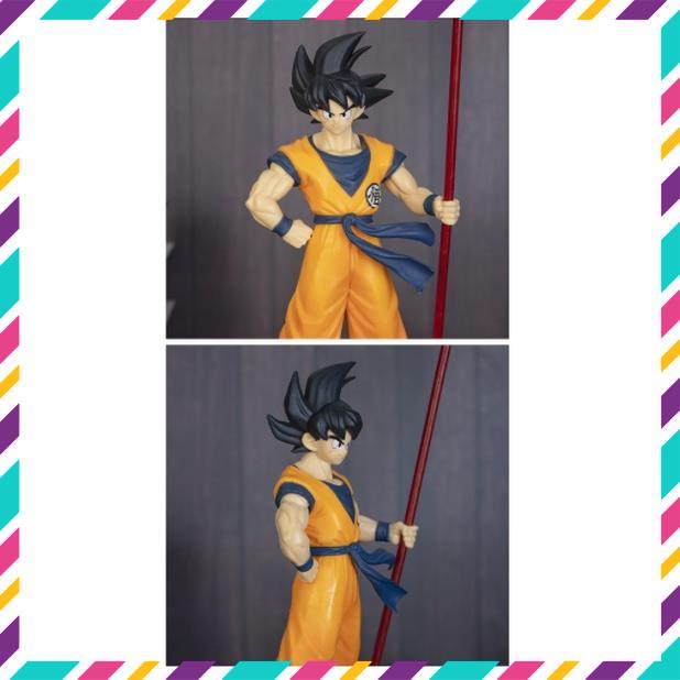 Mô Hình Dragon Ball Songoku Cầm Gậy - Hàng Cao Cấp, Cao 27cm FullBox