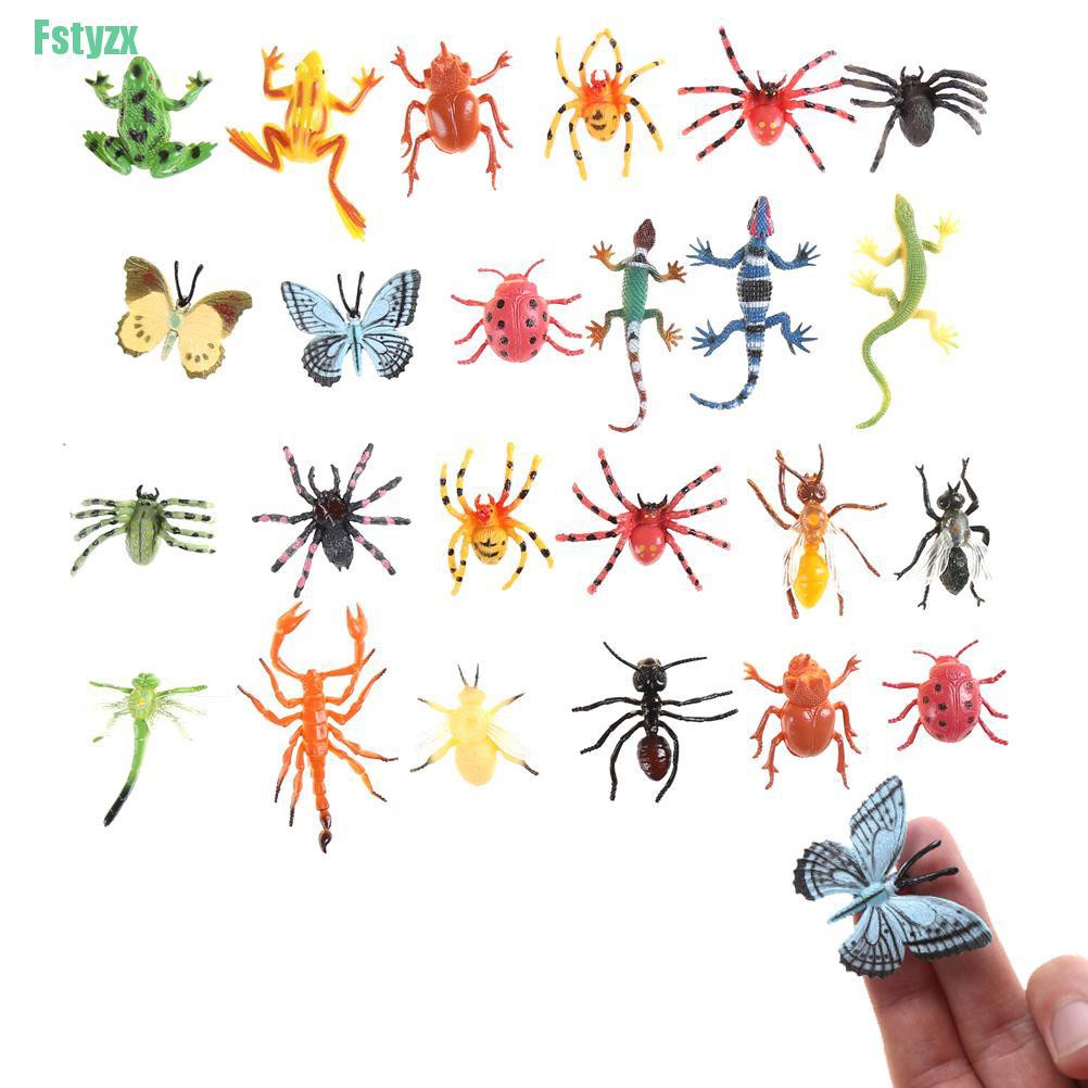 fstyzx 12pcs Plastic Insect Reptile Model Figures Kids Party Bag gift Novelty Animal Toys