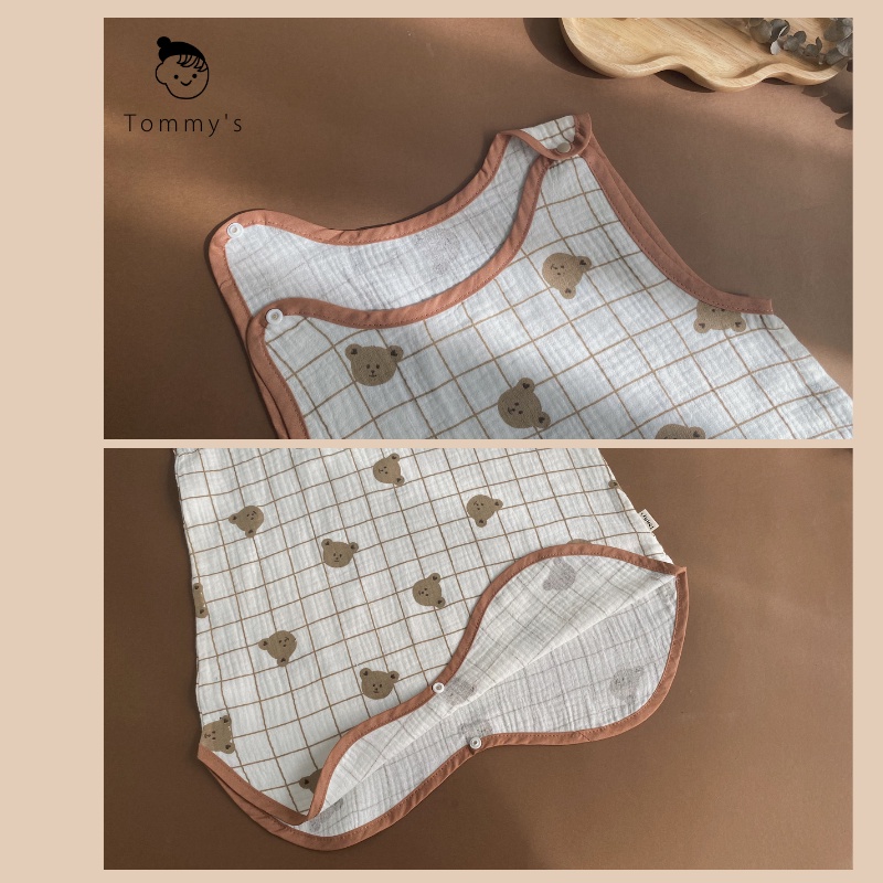 Túi Ngủ Cho Bé Mùa Hè Chất Liệu Xô Muslin Cao Cấp Hàn Quốc Siêu Mềm Mát TOMMY HOUSE