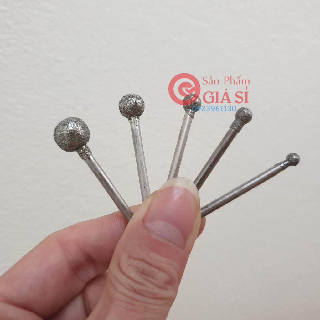 Bộ 5 mũi mài dũa kim cương hình tròn site 40-100mm khắc đá khắc ngọc dũa mỗi hàn ❤️freeship❤️