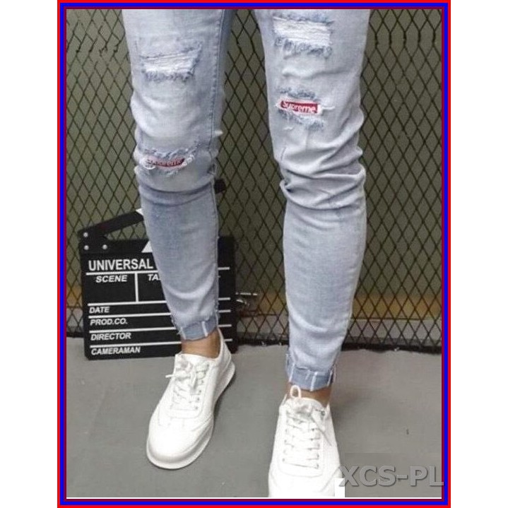 Quần jean nam cao cấp SUPERME XANH 2000 không xù lông, không ra màu, chất giãn tốt p0-6