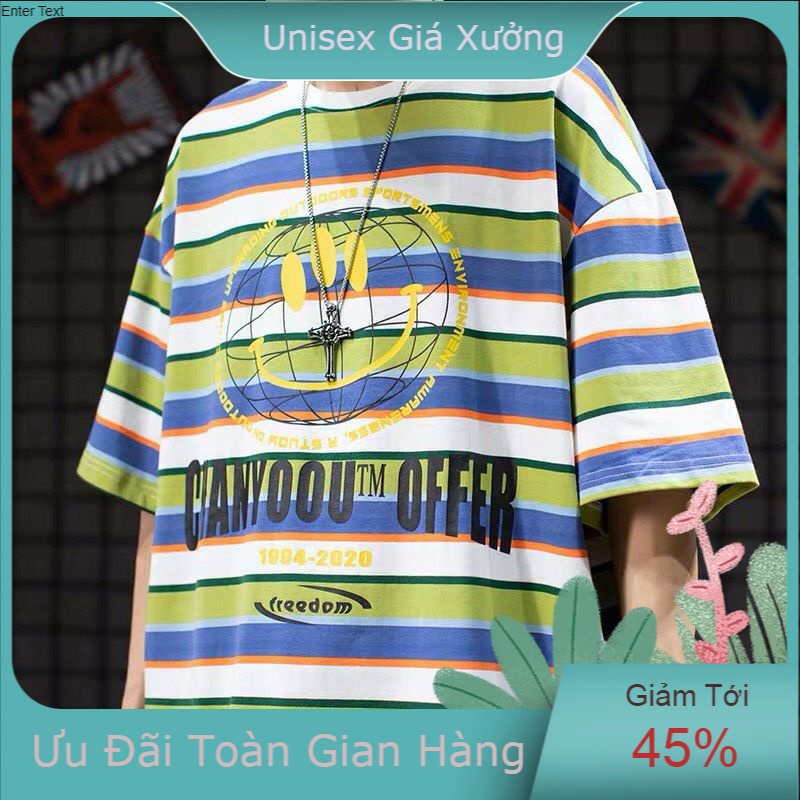 Áo Thun Unisex Tay Lỡ Form Rộng Phông Cách Hàn Quốc Freesize