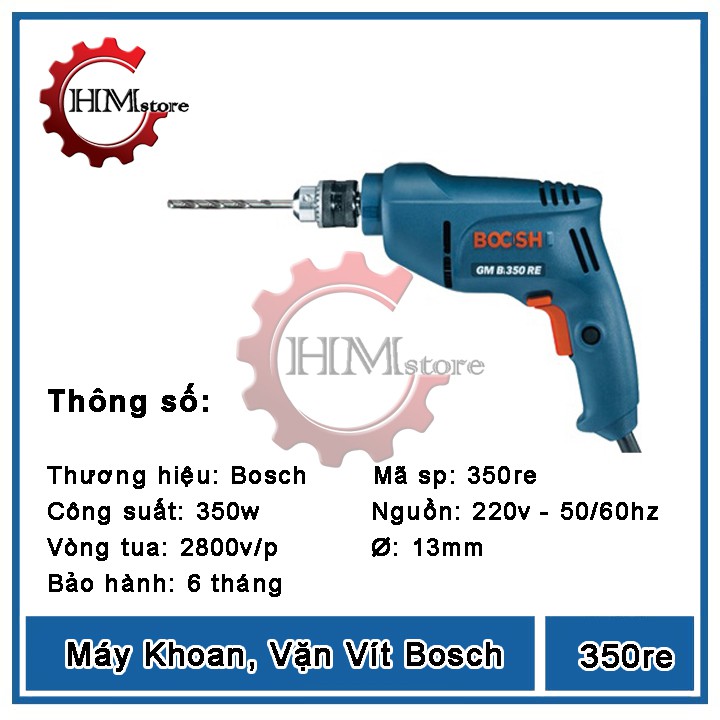 Máy Khoan 10mm Bosch - Máy bắn vít Bosch 350re