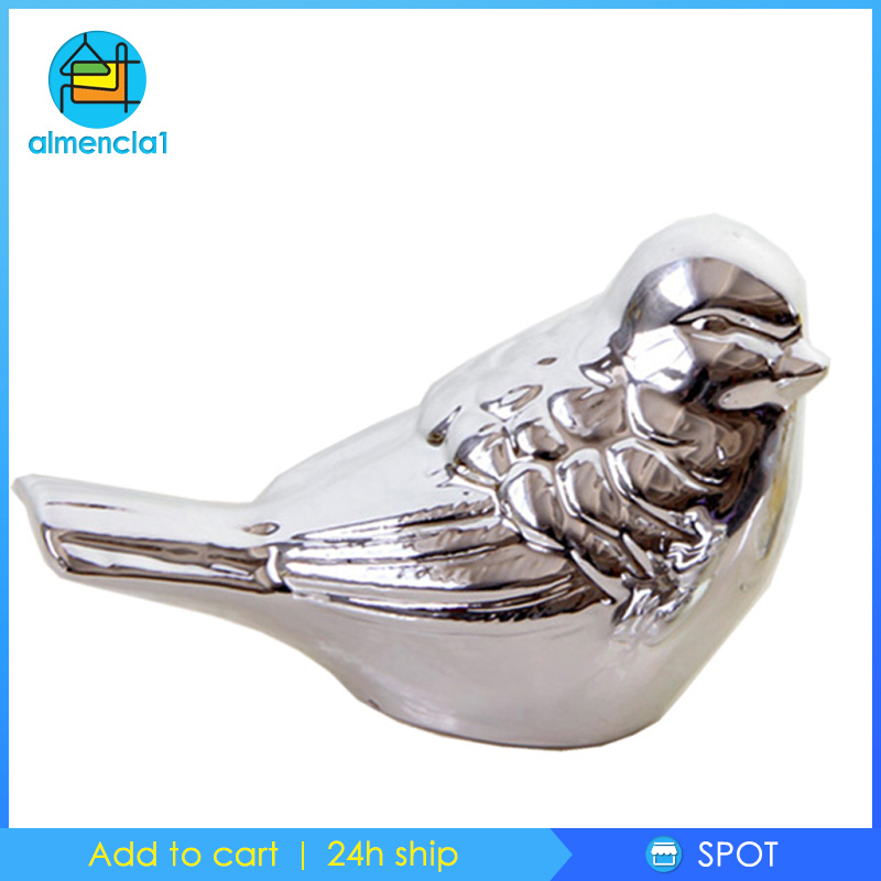 [ALMENCLA1]Ceramic Bird Magpie Shaped Ornament Decorative Accent Piece Desktop Decor L