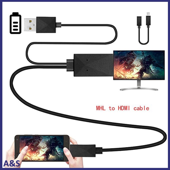 Cáp chuyển đổi 5 pin & 11 Pin Micro USB MHL sang HDMI 1080P HD TV cho điện thoại Android