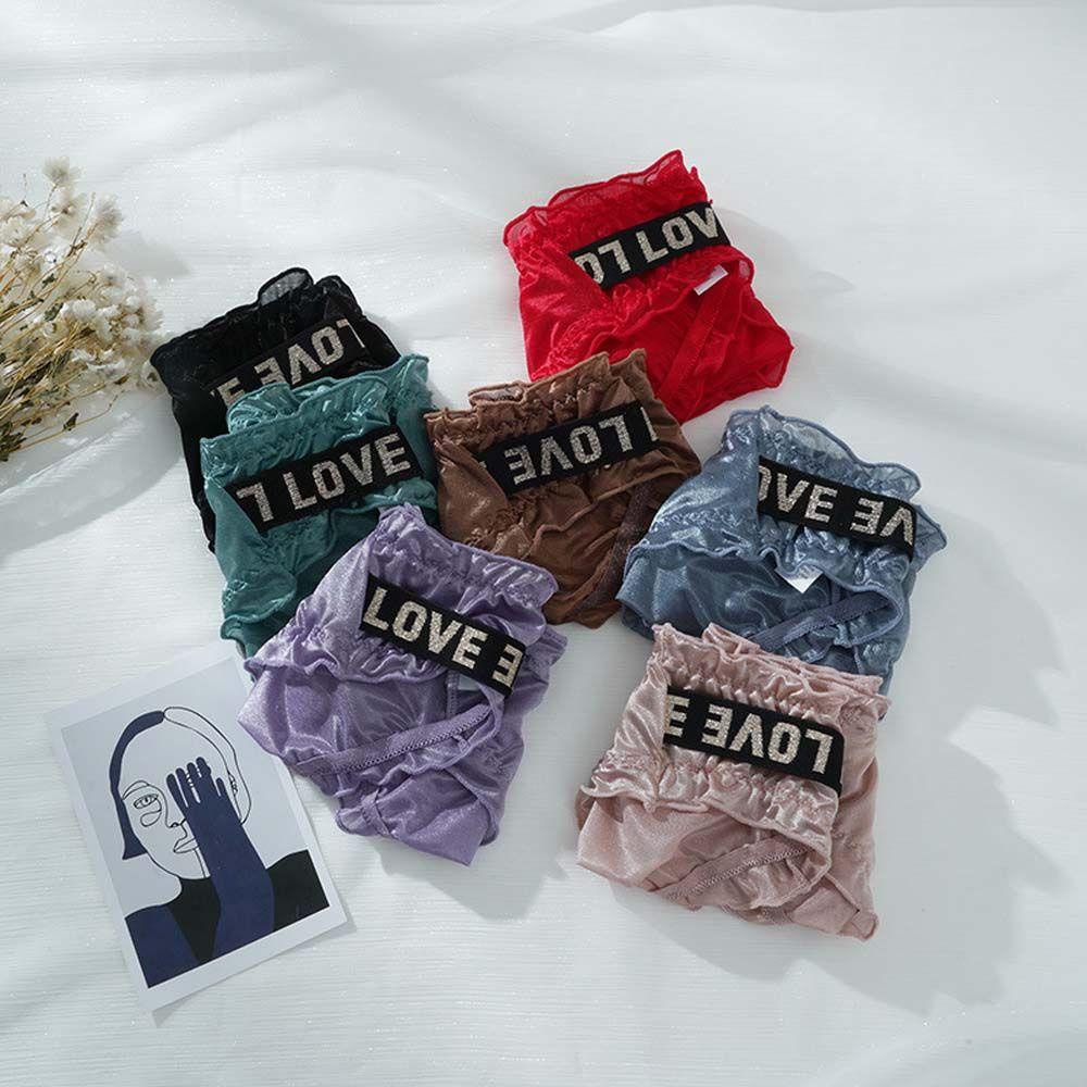 OCEANMAP Quần Lót Cotton Lọt Khe In Chữ Gợi Cảm Cho Nữ