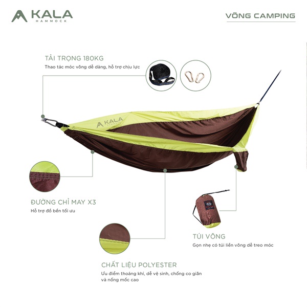 Võng dã ngoại siêu nhẹ KALA Hammock