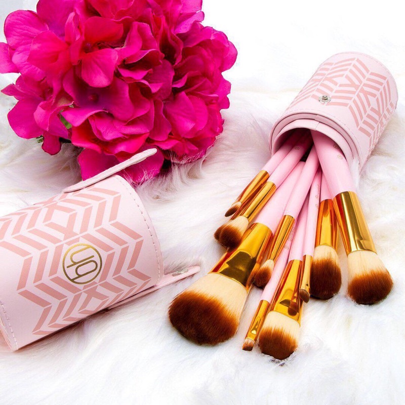 Bộ cọ trang điểm, make up cá nhân, bh cosmetics pink perfection set 11 cây