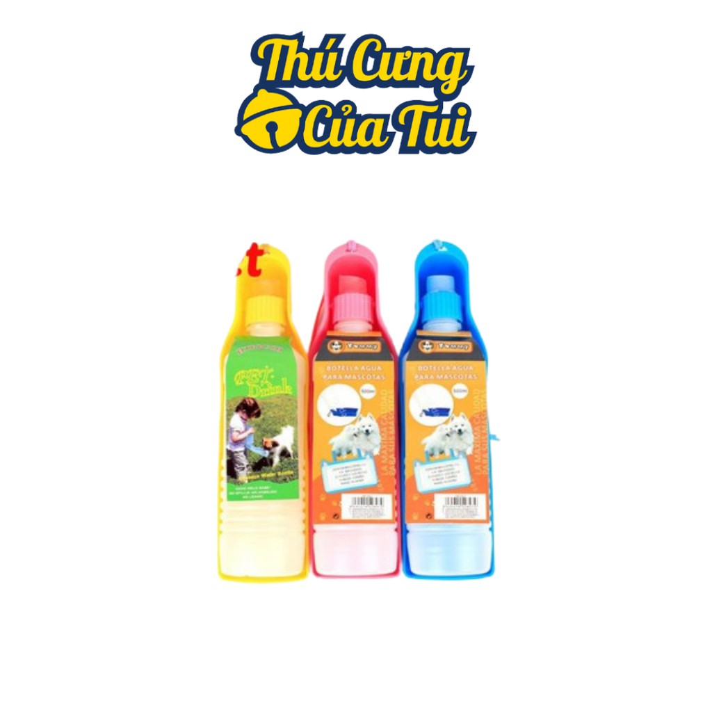 Bình Nước Di Động Ngoài Trời Cho Thú Cưng Chó Mèo Đi Dạo, Du Lịch - Thú Cưng Của Tui