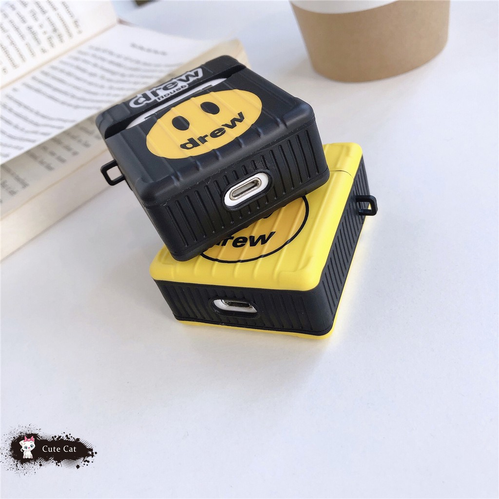 Vỏ Bảo Vệ Hộp Sạc Tai Nghe Airpods 1 / 2 / Pro Hình Mặt Cười Dễ Thương | BigBuy360 - bigbuy360.vn