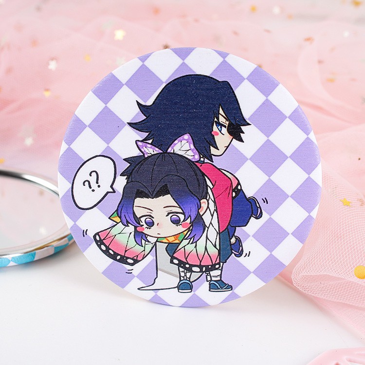 Combo 4 huy hiệu cài áo IN HÌNH Kimetsu no Yaiba Thanh gươm diệt quỷ anime chibi dễ thương tiện lợi