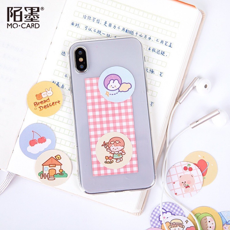 Hộp 45 miếng sticker hình dán niêm phong vịt vàng