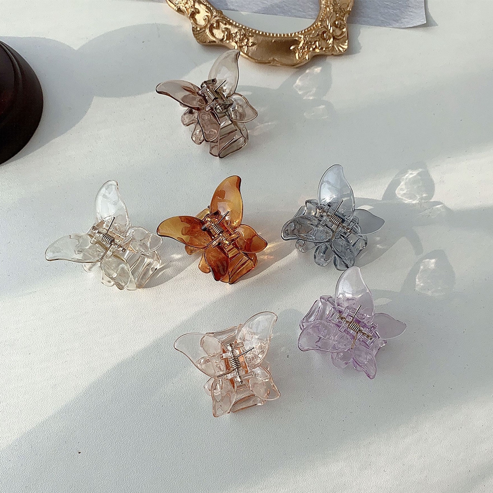 Kẹp Tóc Càng Cua Trong Suốt Hình Bướm