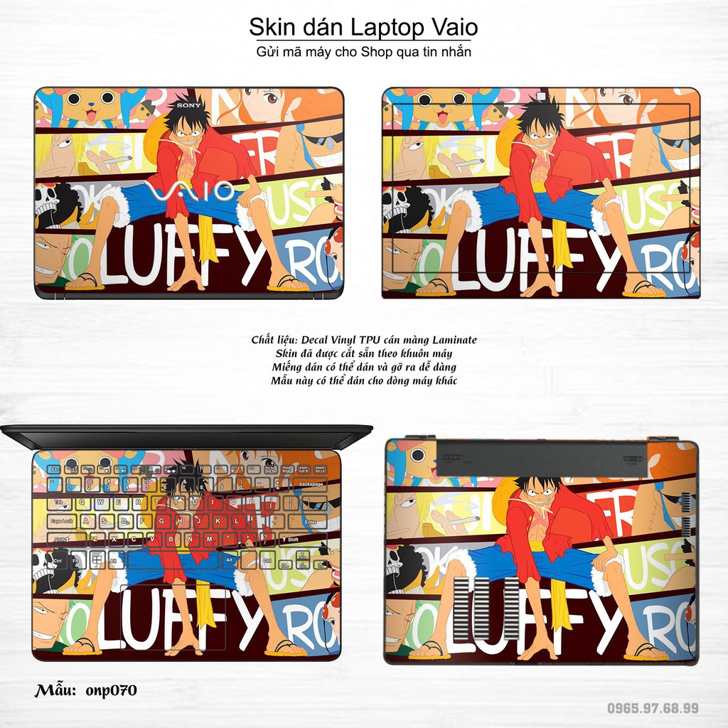 Skin dán Laptop Sony Vaio in hình One Piece _nhiều mẫu 5 (inbox mã máy cho Shop)