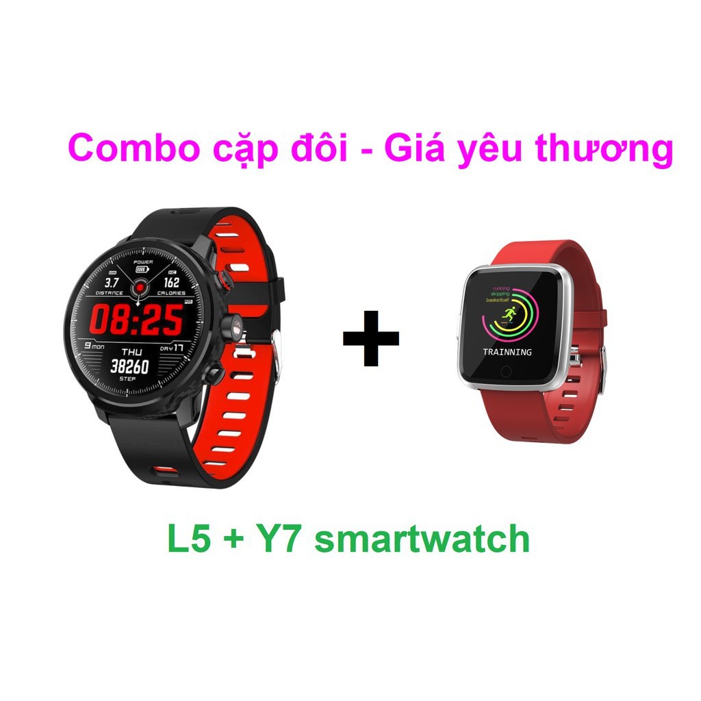 COMBO đồng hồ thông minh Microwear L5 & Y7 - Smartwatch dành cho cặp đôi