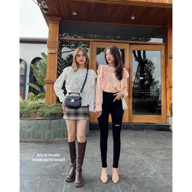 [RÁCH STORE] Quần jean ôm rách 1 đường (11183)