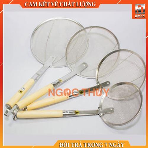 Xóc mì,vợt chiên inox cán gỗ