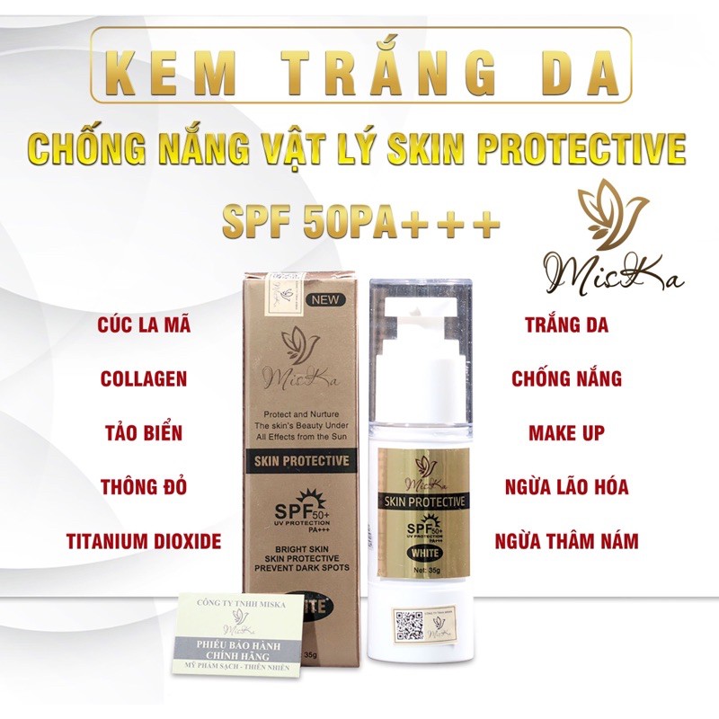 [CHÍNH HÃNG] Kem Chống Nắng Miska Skin Protective SPF50+++