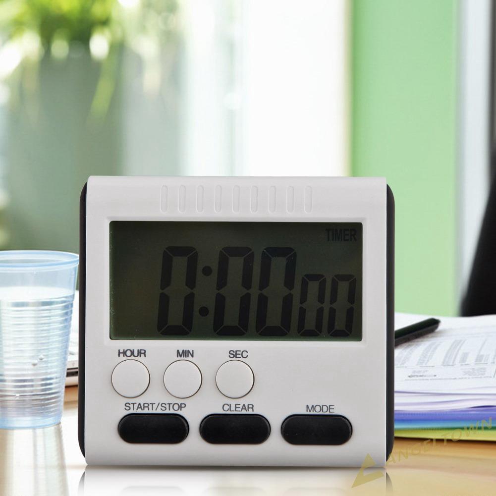 AN Magnetic Large LCD Digital Kitchen Timer Alarm Count Up Down Clock 24 Hours