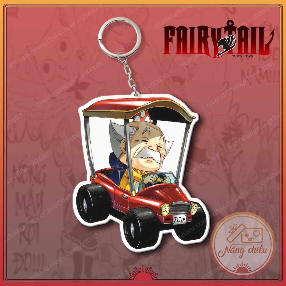 Móc Khóa Dày In Sắc Nét 2 Mặt Chibi Anime Hội Pháp Sư - Fairy Tail ☘️Quà Tặng Nắng Chiều☘️