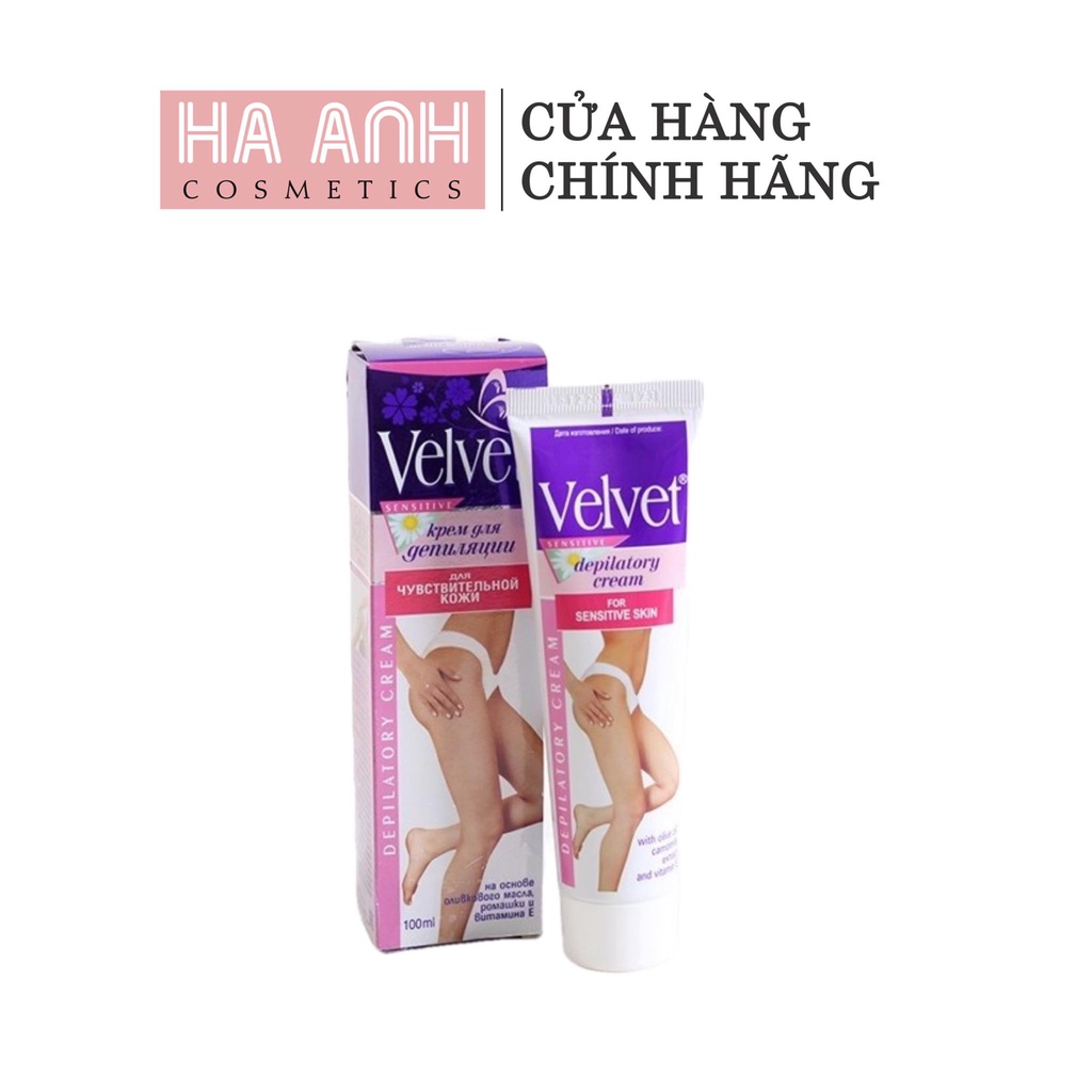 Kem tẩy lông dùng cho da nhạy cảm và vùng bikini Velvet Depilation Cream For Sensitive Skin 100ml