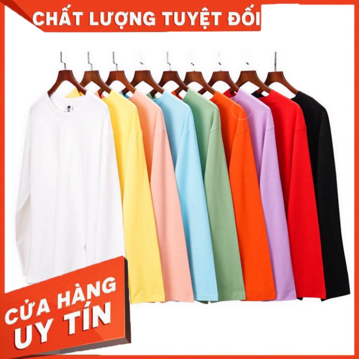 Áo thun DÀI TAY Unisex N7 Basic Tee phông trơn nam nữ lỡ oversize form rộng sweater ulzzang Hàn Quốc - HÀNG MỚI VỀ