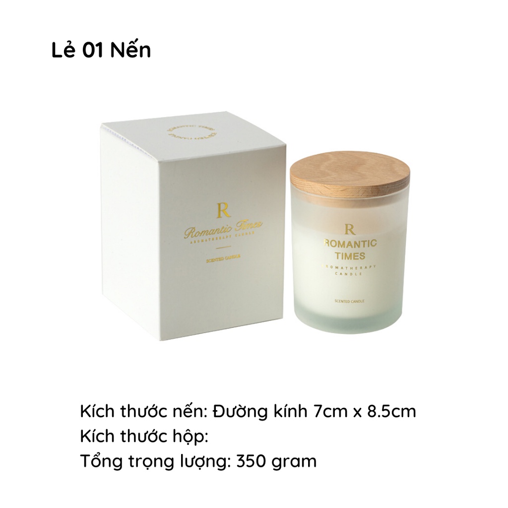 Nến Thơm Candle Cup Thiên Nhiên Set Nến Thơm Phòng Tinh Dầu Không Khói Khử Mùi Romantic Times NEN19