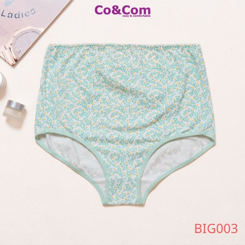 Quần Lót Bầu Cạp Cao Cotton Sợi Tre Co&amp;Com Co Giãn 4 Chiều Kháng Khuẩn Mềm Mại BIG002/ BIG003/ BIG007-1