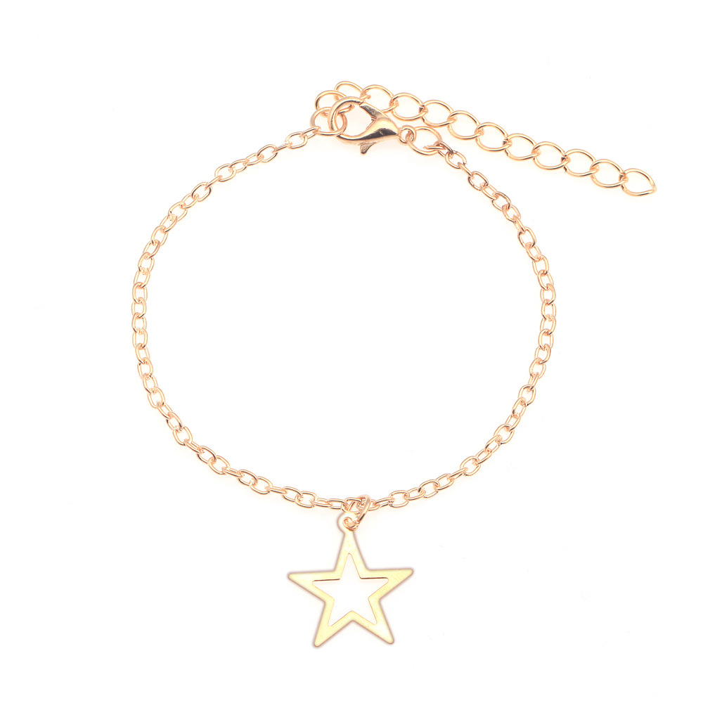 Vòng Tay Vàng Charm Gold Bracelet Fashion Women Heart Crown Cross Party Bracelets Jewelry Gift Wholesale