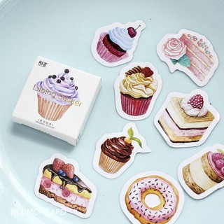 HỘP 45 STICKER BÁNH CUPCAKE
