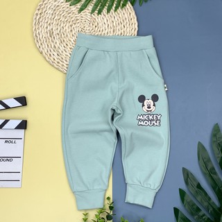 Quần nỉ da cá dày in hình Mickey cho bé trai, bé gái size 1-8T, chất dày, đanh, ấm, hãng Litibaby