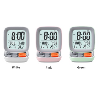 Electronic Bedside Temperature Display Home Office Voice Broadcast Small Computer Shape Alarm Clock
