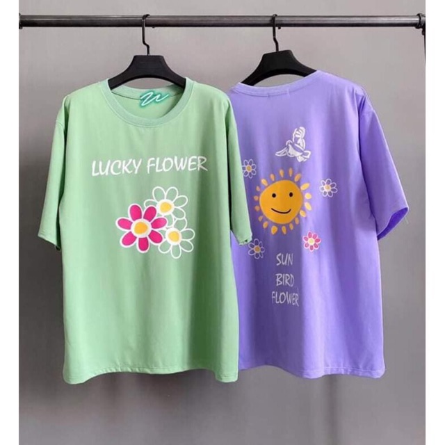 Áo thun tay lỡ Lucky Flower Unisex