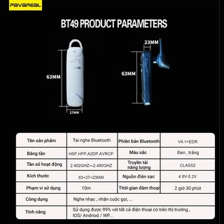 Tai nghe - Headphone Bluetooth PAVAREAL BT49