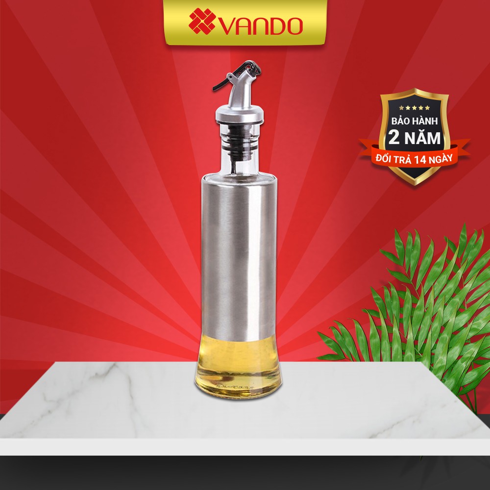 Chai Đựng Dầu Ăn, Nước Mắm, Nước Tương Thủy Tinh Bọc INOX - ĐẢM BẢO AN TOÀN CHO SỨC KHỎE
