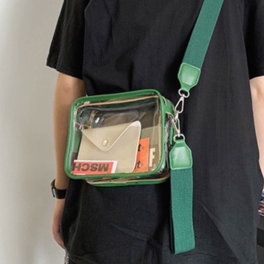 Túi Đeo Chéo Vai Hình Vuông Nhỏ Trong Suốt Phong Cách Nhật Bản Thời Trang Cho Nữ