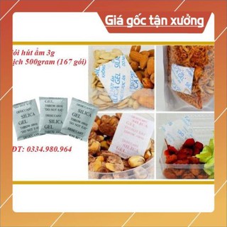 Hạt hút ẩm silicagel 3g bịch 500gram