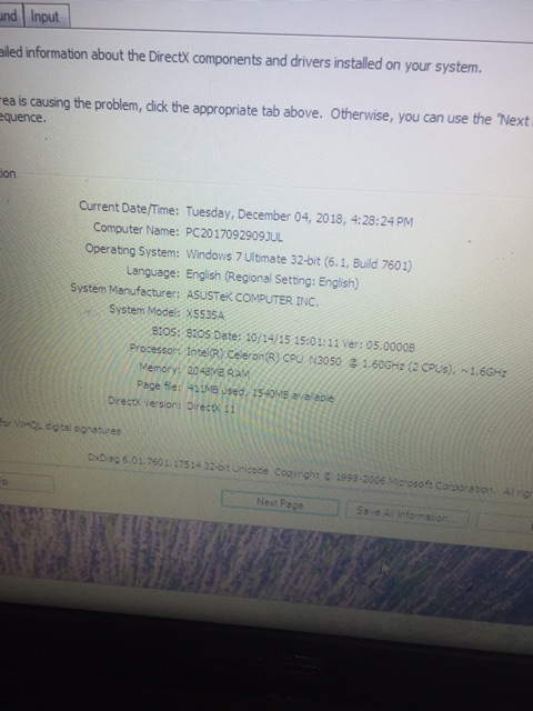 Laptop asusx 553 n3050 ram 4, hdd 250,”15,6 | BigBuy360 - bigbuy360.vn