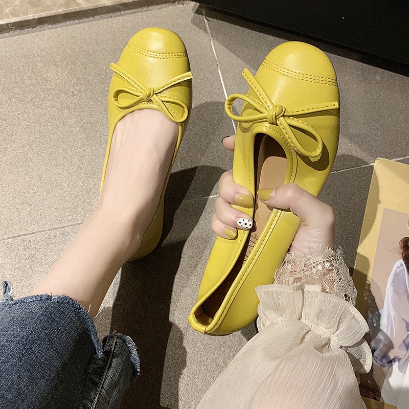 Giày búp bê phối nơ thiết kế đáng yêu cho phái nữ