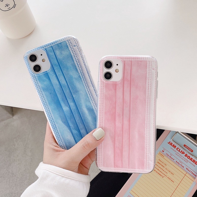 Ốp lưng iphone khẩu trang trơn 6/6s/6plus/6s plus/7/8/7plus/8plus/x/xr/xs/xs max/11/11pro/11pro max